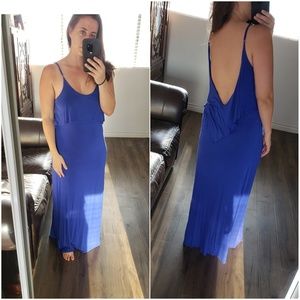 *SOLD* Low Back Blue Maxi Dress